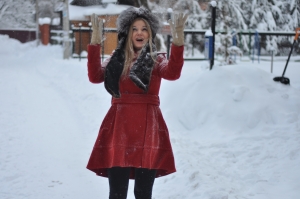 Больше снега, больше эмоций с капором от OlgaBird